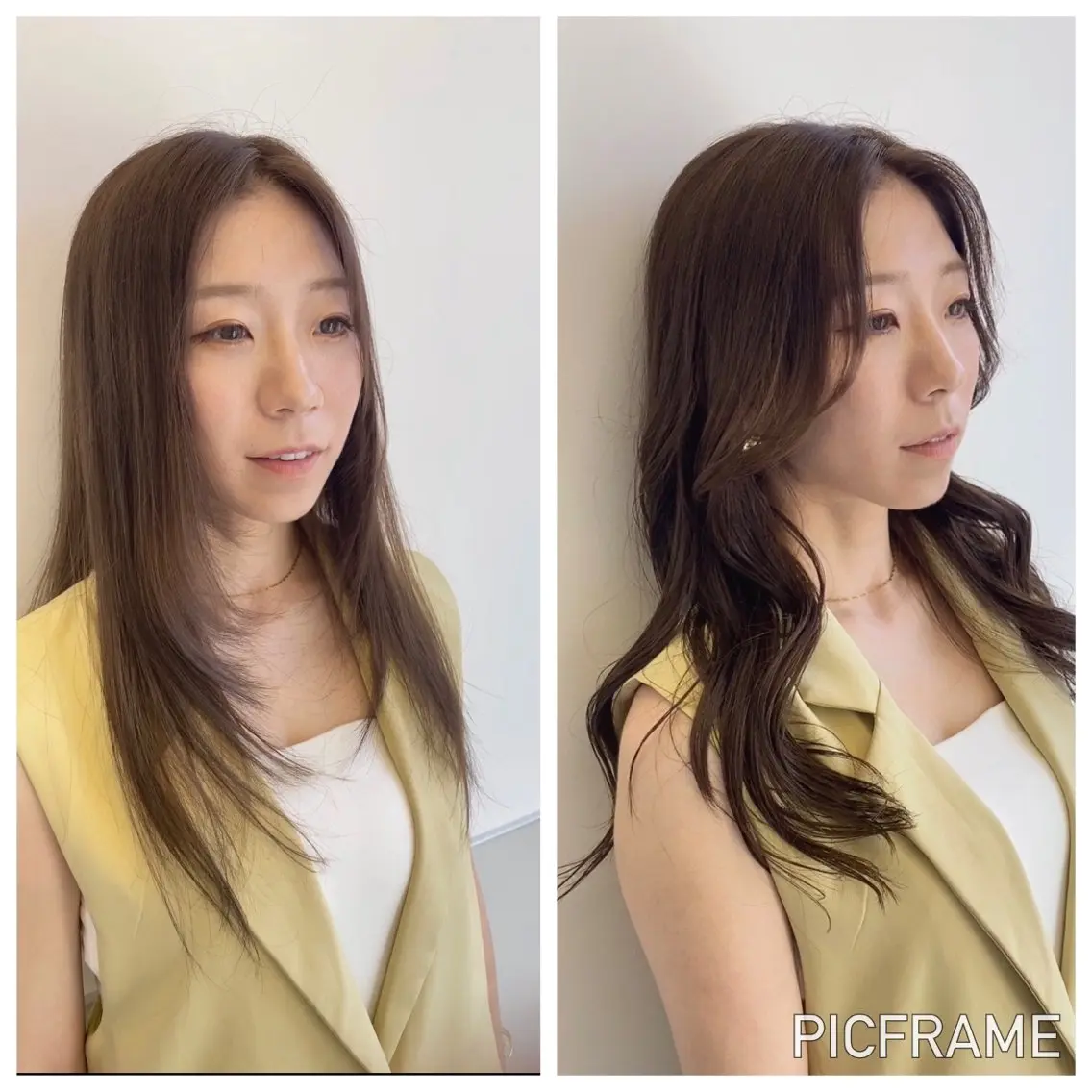 ロング カラー グレージュ レイヤーカット カット ヘアカラー トリートメント 韓国ヘア🇰🇷 スズキのヘアスタイル