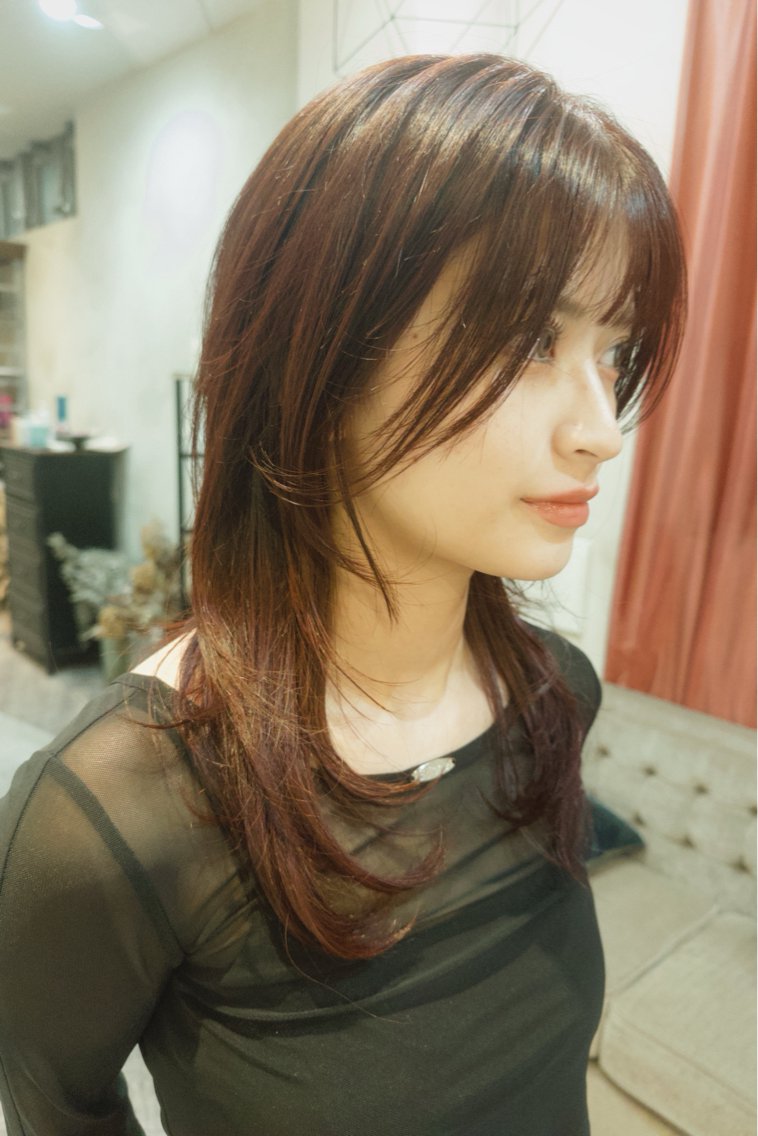 セミロング カラー カット ヘアカラー 髪質改善/レイヤー /透明感カラーのヘアスタイル