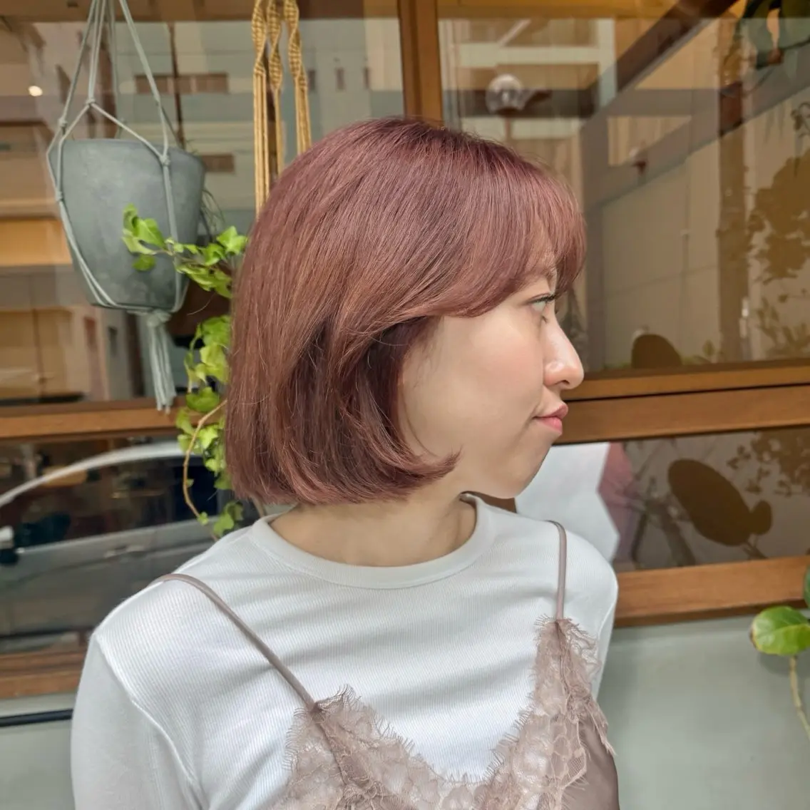 ミディアム カラー カット ヘアカラー トリートメント 🤍ENIF ハヤシアヤナ🤍のヘアスタイル
