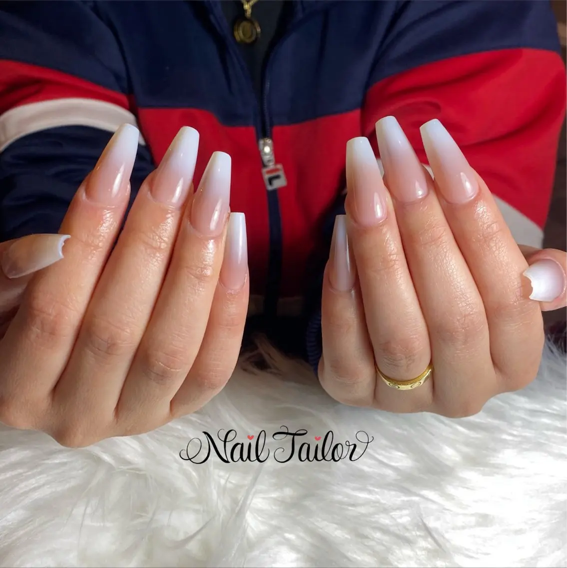 ネイル 長さ出し グラデーション スカルプネイル 春ネイル ブライダルネイル ハンドネイル NailTailor ネイルテイラーのネイルデザイン