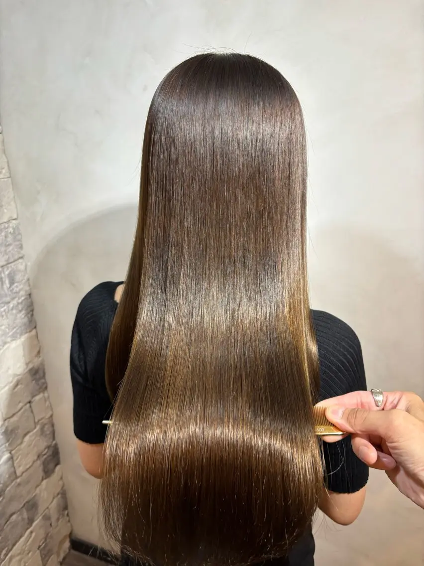 ロング 髪質改善 ロング 酸性ストレート 縮毛矯正 トリートメント ヘッドスパ ヘアセット 美髪矯正 🌈髪質改善 山下のヘアスタイル