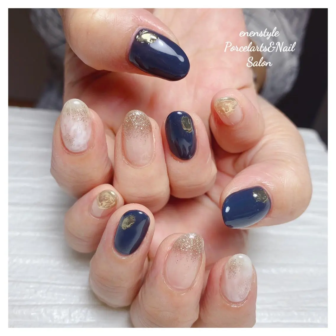 ミディアム ネイル 🐾enen style 🐾のネイルデザイン