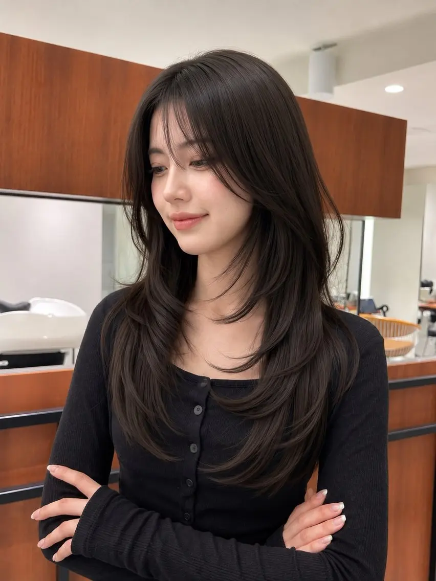 ロング レイヤーカット ショートヘア特化のヘアスタイル