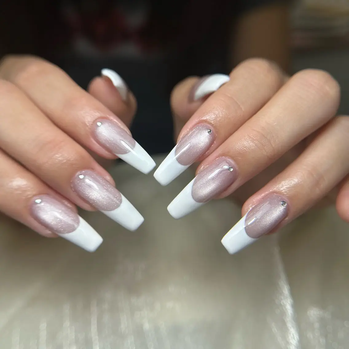 ネイル フレンチネイル グラデーション 韓国ネイル マグネットネイル シンプルネイル CoMo Nailのネイルデザイン