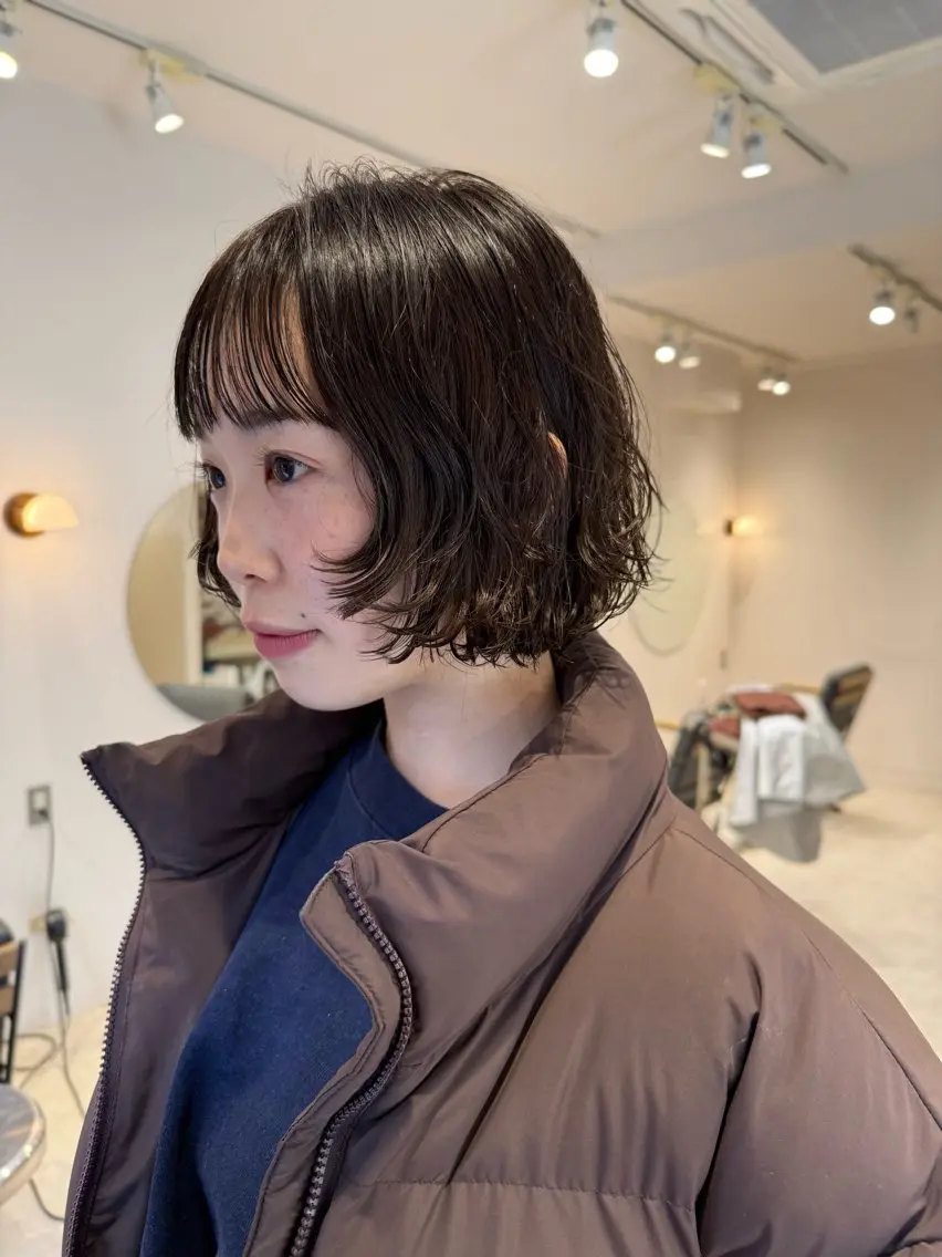 ショート カラー パーマ カット パーマ パーマ/ボブ /レイヤー チヒロのヘアスタイル