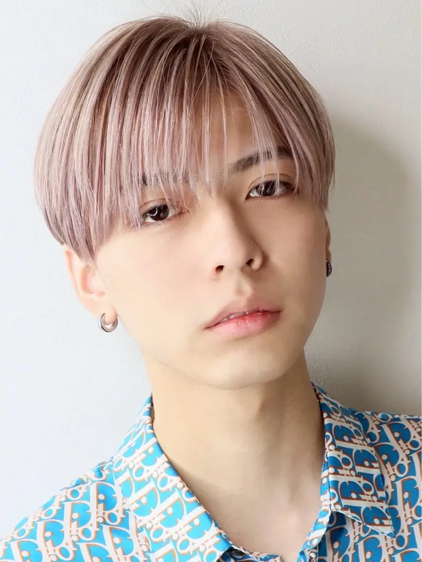 ショート カラー パーマ メンズ 渡部 武瑠のヘアスタイル