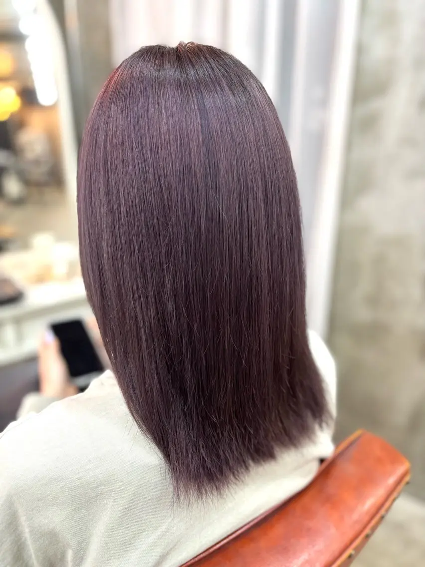 ミディアム カラー ヘアカラー トリートメント 艶髪‎カラー🤍 RIKAのヘアスタイル