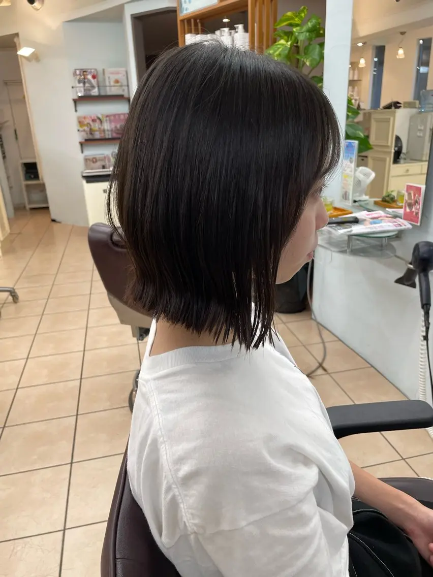 ショート ワンレンボブ ボブ カット 宗村 嘉哉のヘアスタイル