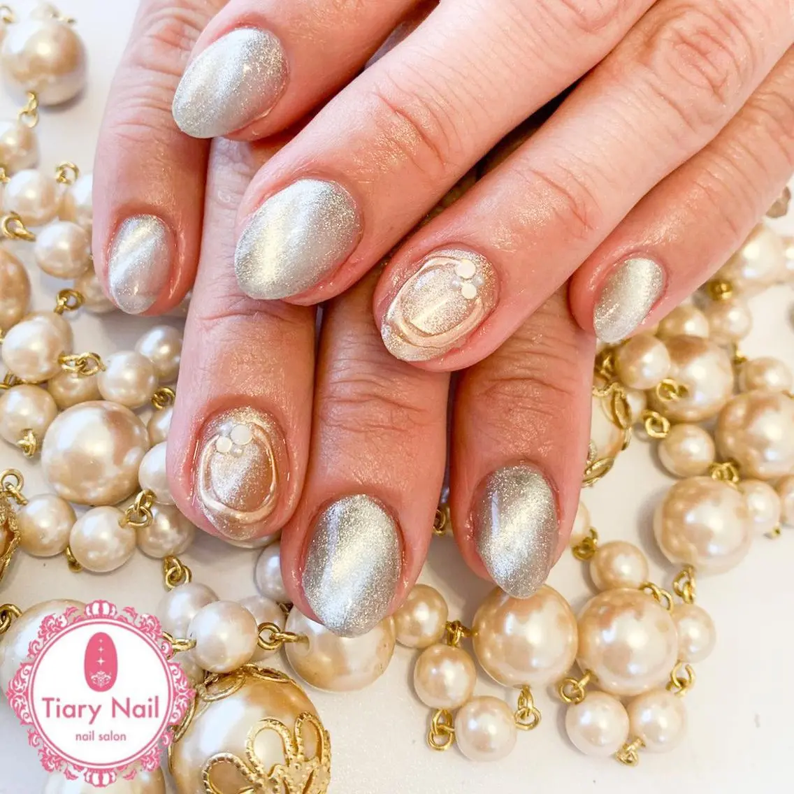 ネイル 桜ネイル クリアネイル フットネイル ジェルネイル キラキラネイル 💗🪽Tiary Nail🪽💗のネイルデザイン