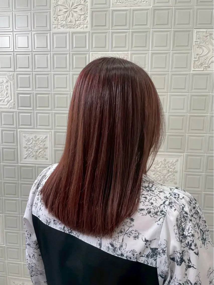 セミロング カット ヘアカラー トリートメント INOUE SAKIのヘアスタイル