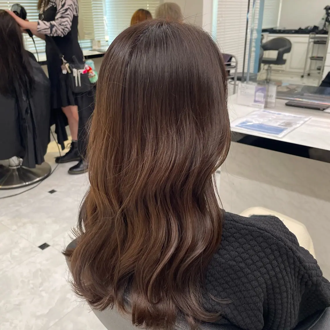 セミロング カット ヘッドスパ ヘアセット うる艶トレンドヘア 🕊️上野BABYのヘアスタイル