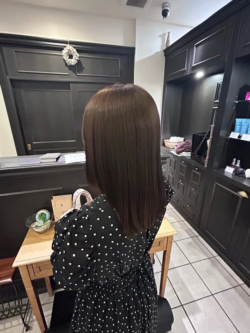ミディアム カラー ブラウンカラー 若林 綾乃のヘアスタイル