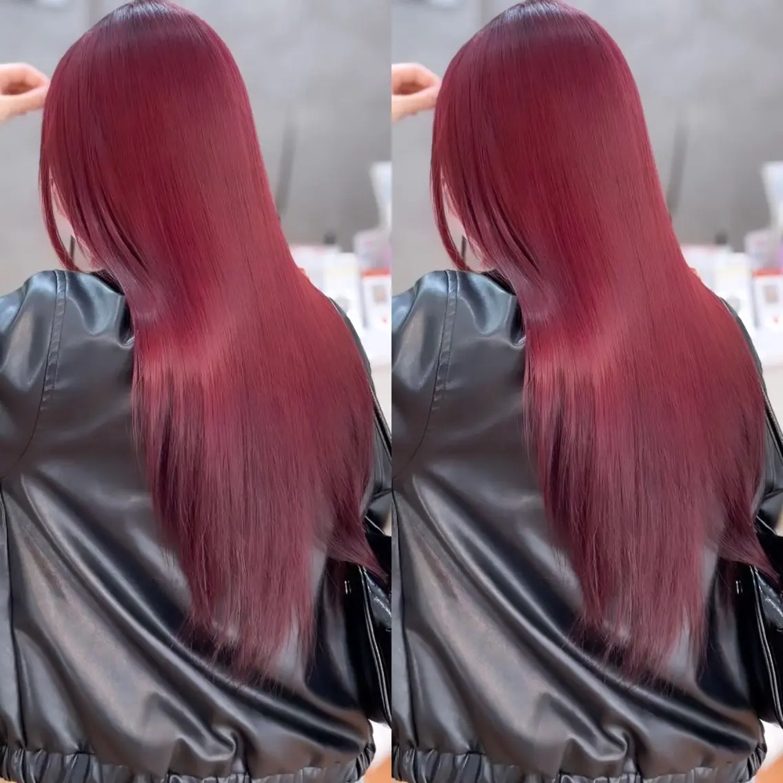 ロング カラー ブリーチ ケアカラー ブリーチなしカラー ピンクカラー ヘアカラー トリートメント ブリーチなしピンク 赤井龍斗のヘアスタイル