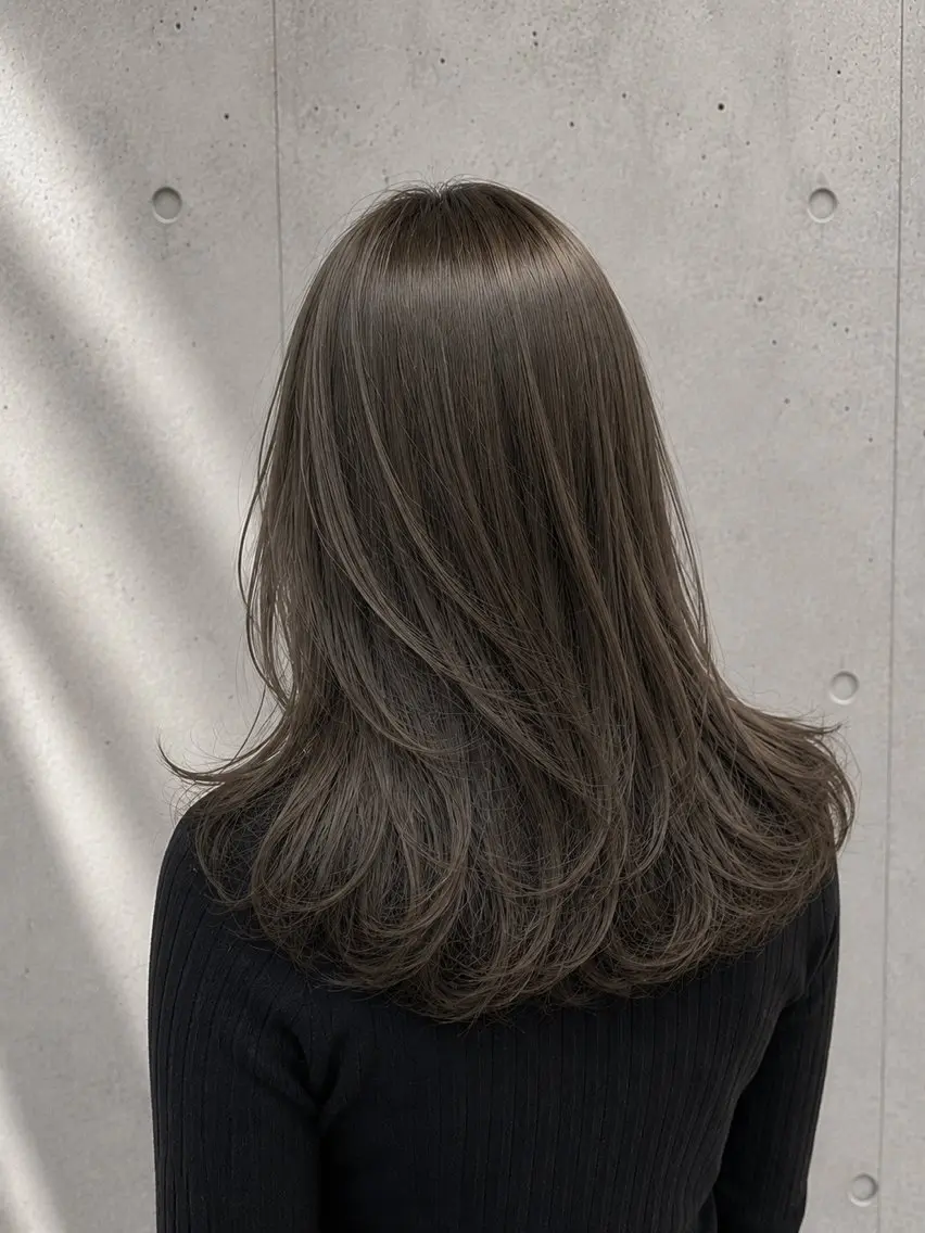 ミディアム カラー パーマ ヘアアレンジ カット ヘアカラー トリートメント 🌱透明感カラー🌱 レイヤー/コウスケのヘアスタイル