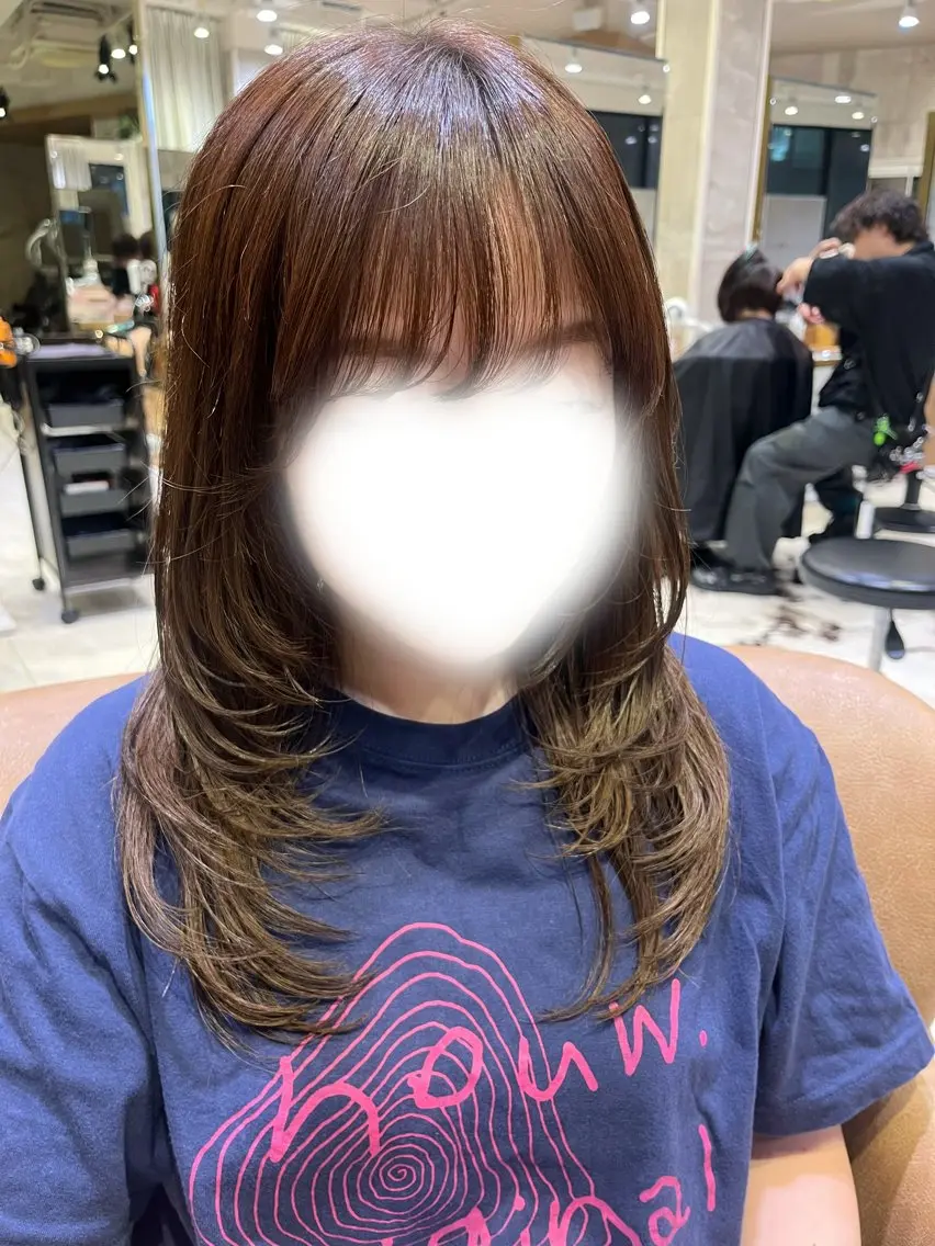 セミロング ボブ／レイヤーモデル 募集中🫧ゆい🌼のヘアスタイル