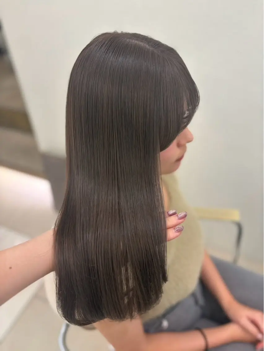 カラー 透明感カラー グレージュ オリーブグレージュ オリーブグレー 艶カラー🤍COA | ʏᴜʀɪɴᴀのヘアスタイル