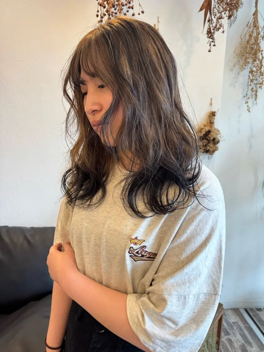 セミロング カラー ブリーチ デザインカラー ヘアカラー m ā l o.🌷 サカモトマイコのヘアスタイル