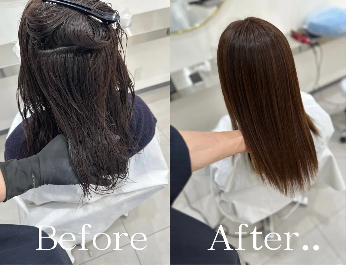 ロング カット 縮毛矯正 トリートメント oyama /髪質改善🌻のヘアスタイル