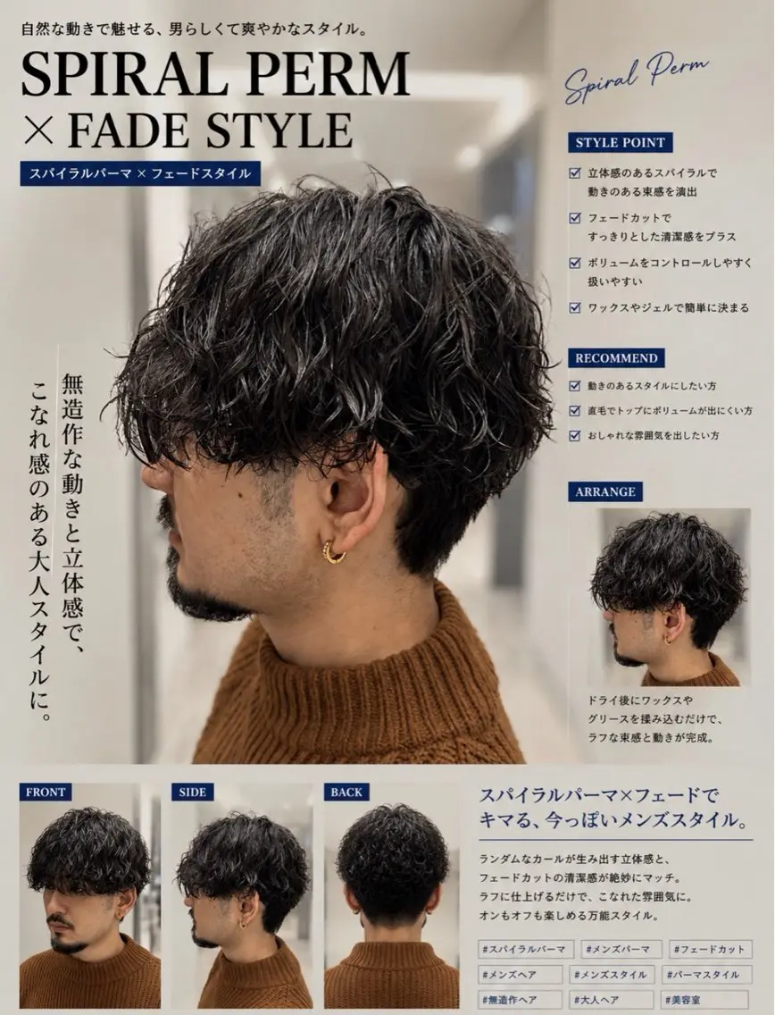 ショート メンズ メンズパーマ 🎸メンズ特化🥁 メンズパーマrenのヘアスタイル