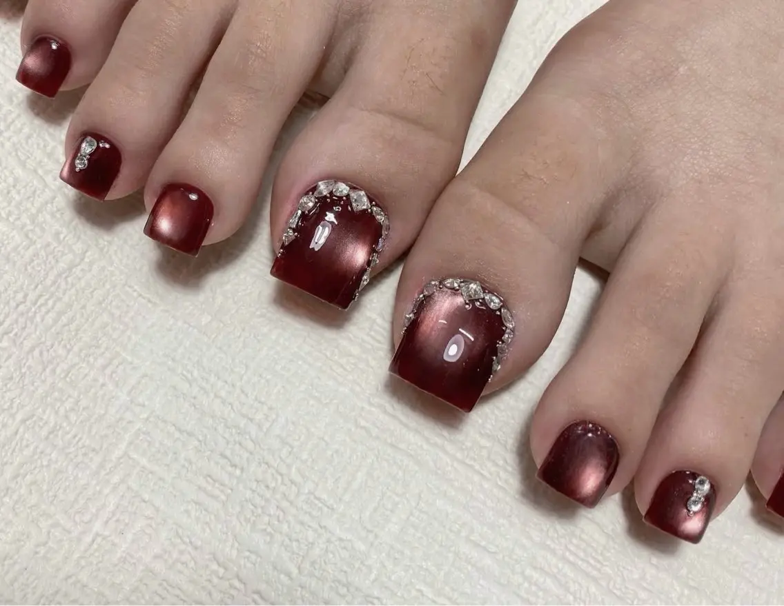 ネイル ジェルネイル 韓国ネイル 持ち込み パラジェル ワンホンネイル フットネイル Min. Nail Salonのネイルデザイン
