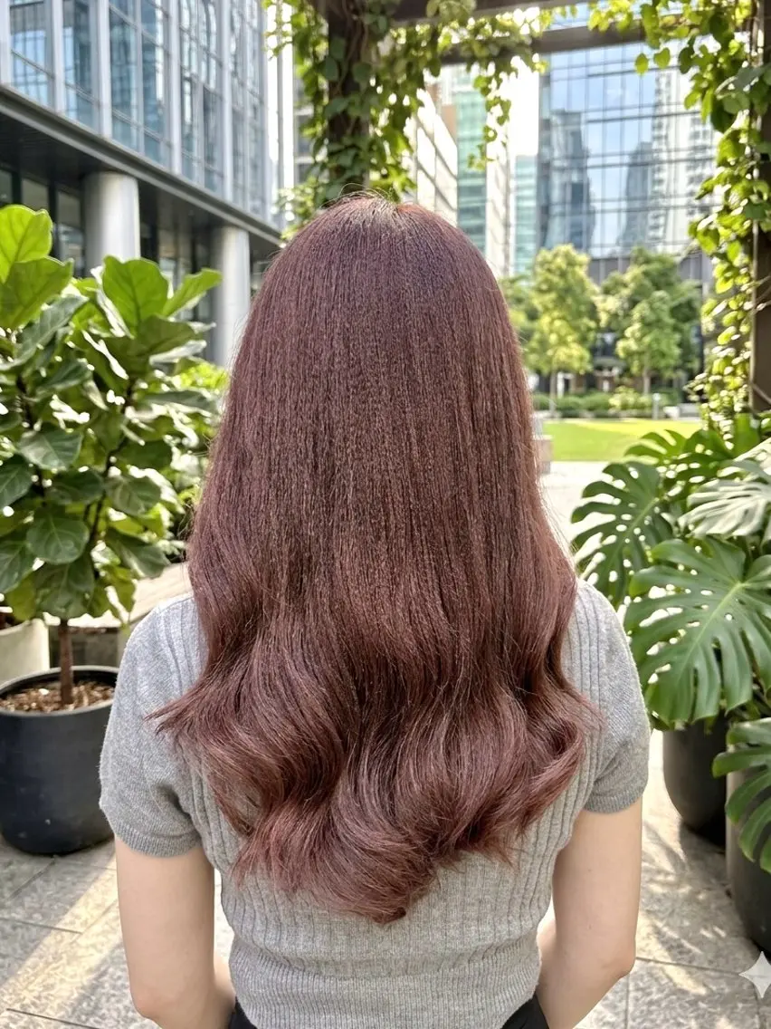 〔🌿ツヤ髪&理想のヘアカラーに🌿〕 ワンカラー&ナノスチーム3stepトリートメントの写真