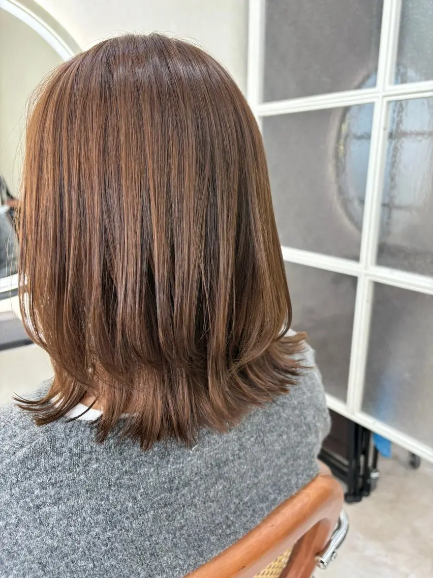 ミディアム カット ヘアカラー KIKO 木更津🌟のヘアスタイル