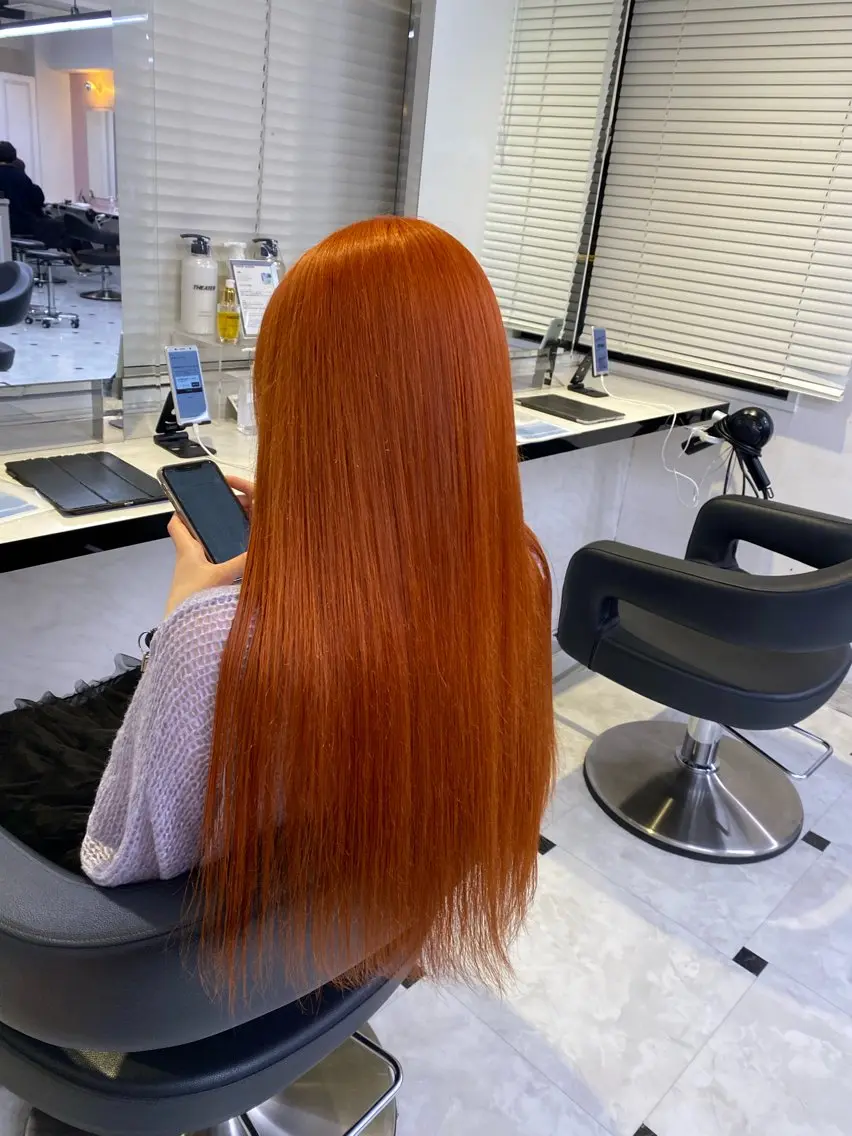 ロング カラー ヘアアレンジ ヘアカラー トリートメント ヘッドスパ ヘアセット 🥀レイヤー×ハイト ーントレンドヘア🥀のヘアスタイル