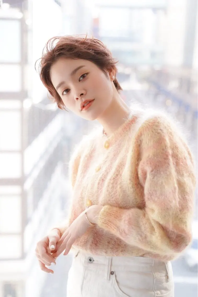 ショート カラー カラーモデル募集中 美容室ハピスのヘアスタイル