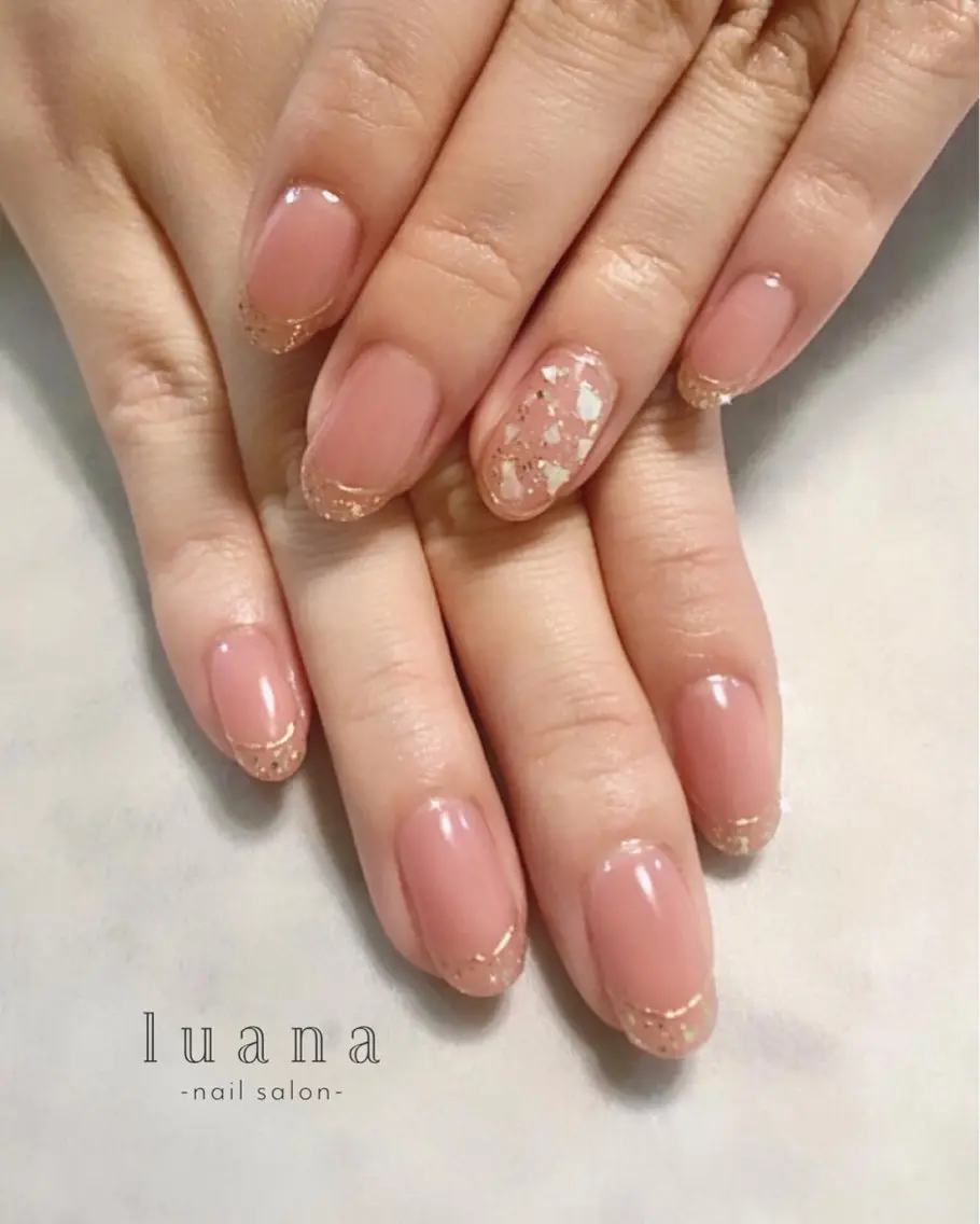 【手が綺麗に見えるmaonailカラー使用デザイン】※デザインによって価格が変わります🙇‍♀️の写真