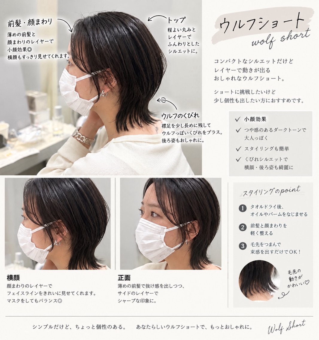 ショート パーマ くびれヘア レイヤーカット ショートヘア 小顔カット 縮毛矯正 カット 縮毛矯正 トリートメント 竜太｜似合わせ 髪質改善・縮毛矯正のヘアスタイル