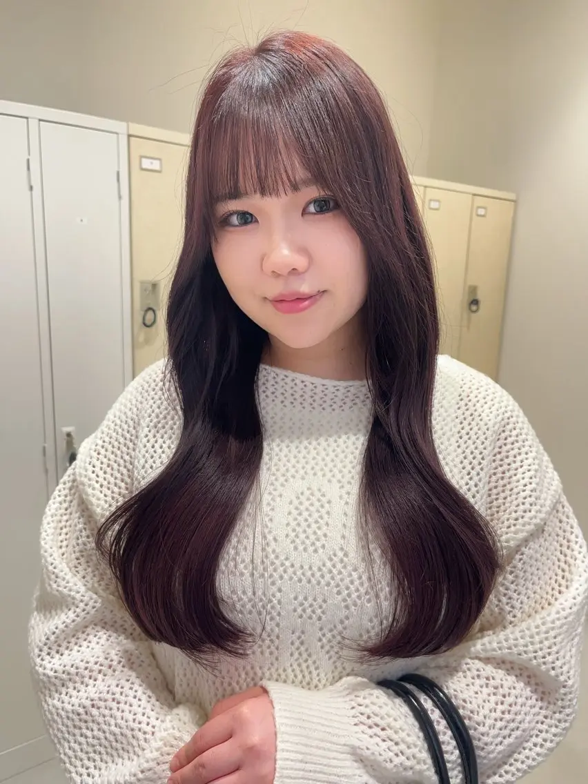 ロング カラー ラベンダーカラー ピンクカラー ピンクラベンダー カット ヘアカラー トリートメント 透明感カラー🫧🌈 似合わせカット✂︎のヘアスタイル