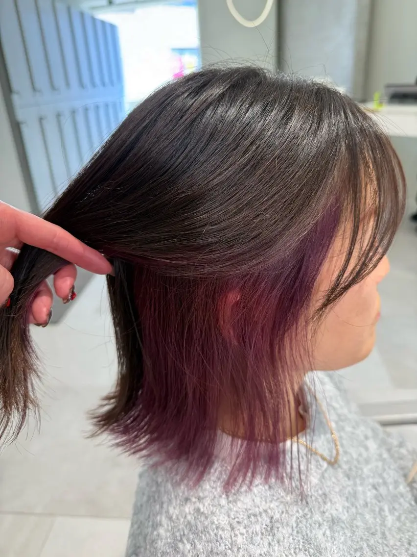 カラー インナーカラー ラベンダーカラー ピンクカラー ピンクラベンダー BAROQUE ❤️FUKA❤️のヘアスタイル