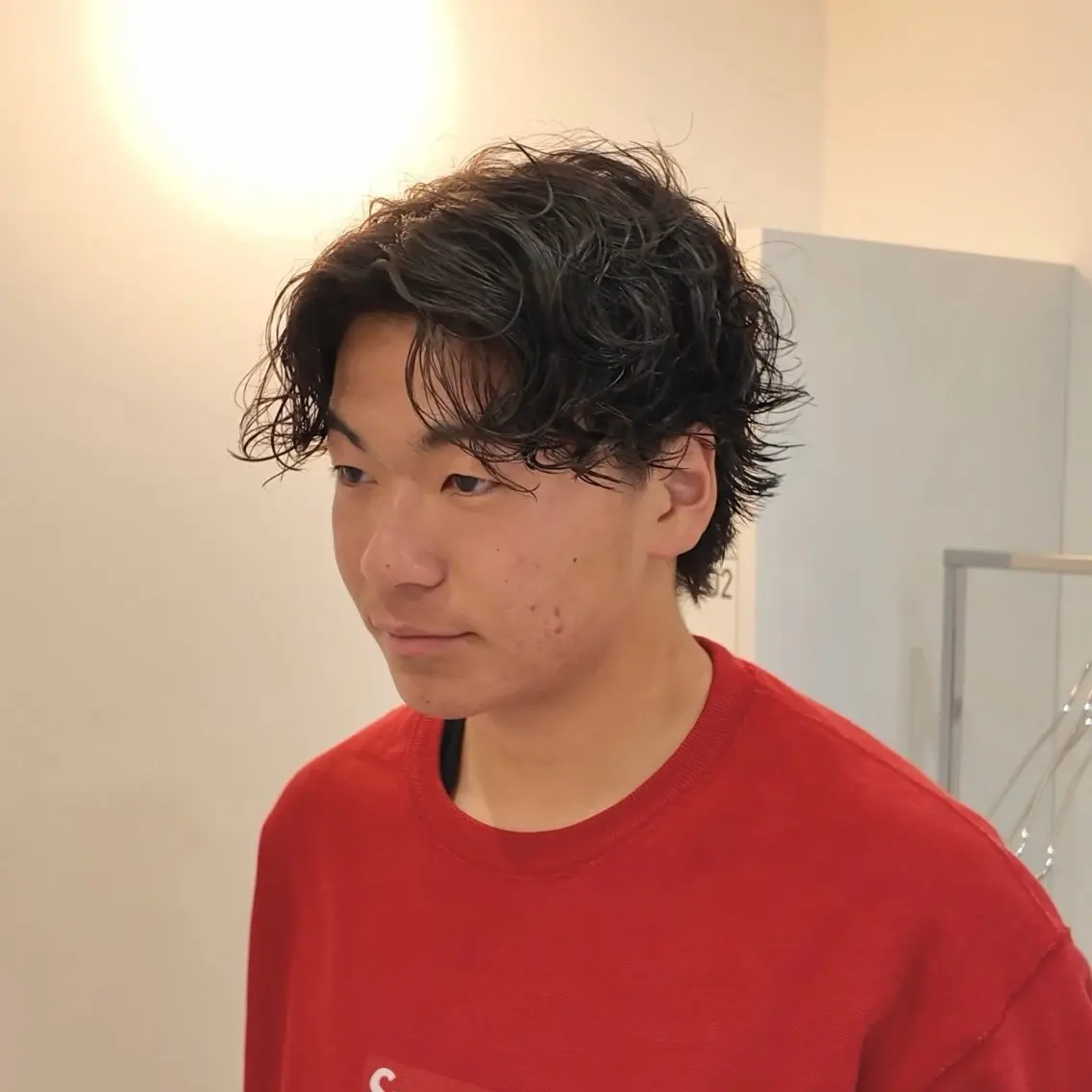 ミディアム パーマ メンズ ミディアムパーマ メンズパーマ カット パーマ メンズ特化美容師 SHUMMAのヘアスタイル