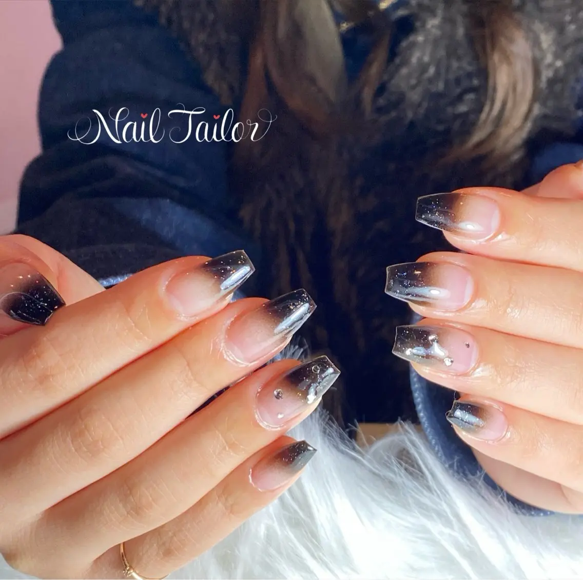 ネイル 長さ出し ジェルネイル グラデーション ロングネイル スカルプネイル ハンドネイル NailTailor ネイルテイラーのネイルデザイン