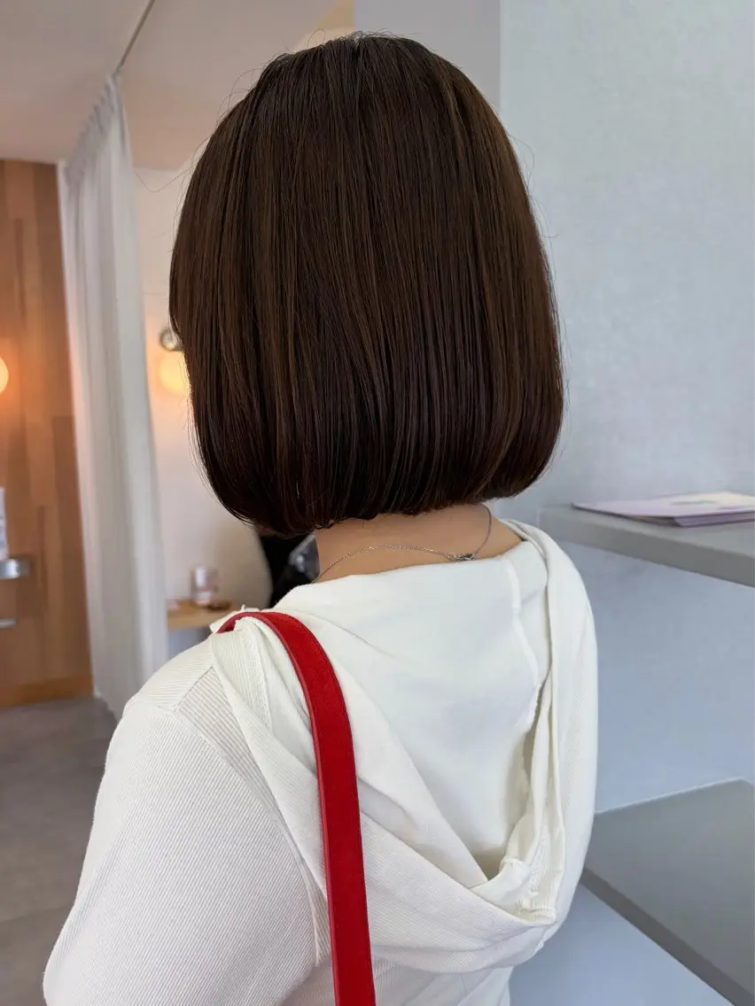 ショート ボブ 韓国風ヘア カット トリートメント 駒場 まといのヘアスタイル