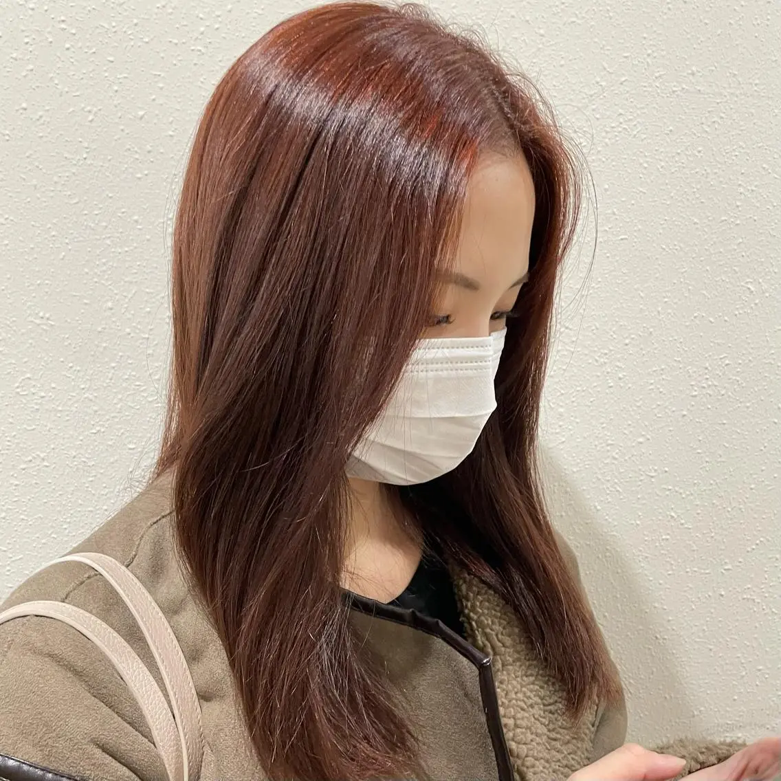 セミロング カラー 韓国𝐻𝑎𝑖𝑟 🇰🇷🖤ハラのヘアスタイル