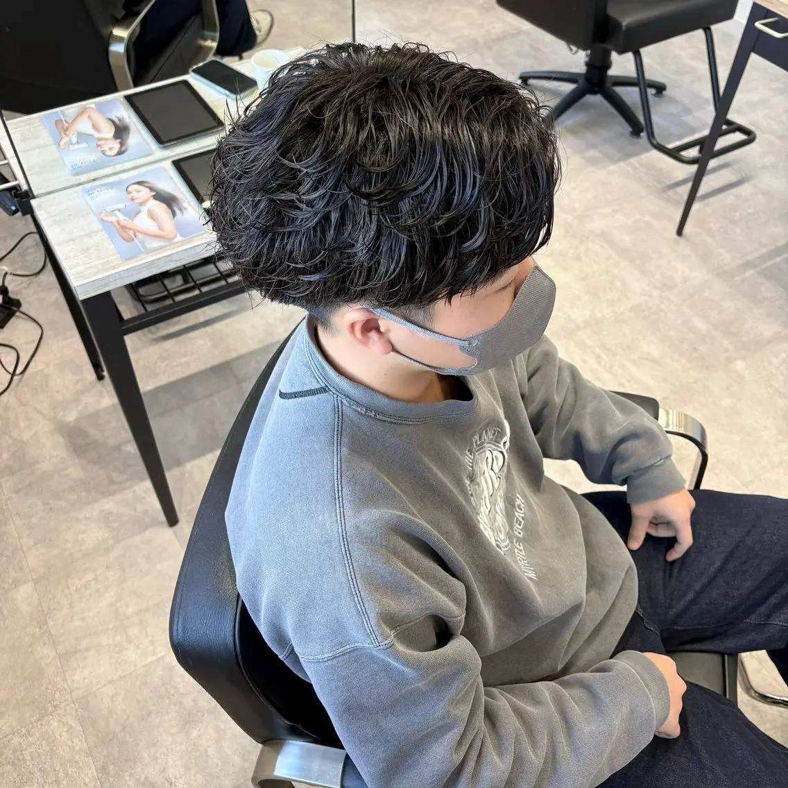 【 ご新規様限定 】men'sカット+シャドウパーマ+専用トリートメント✨️の写真