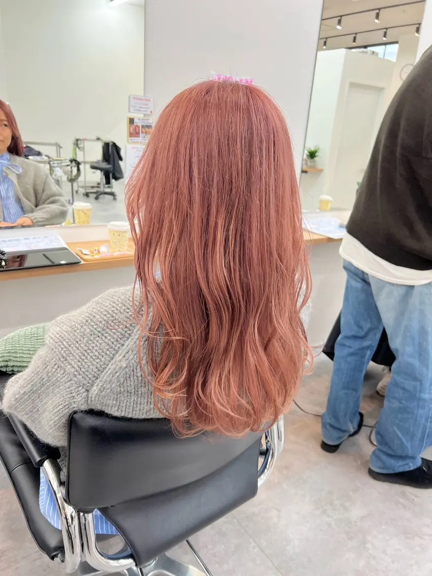 ロング カラー ベージュカラー ピンクカラー ピンクベージュ カット ヘアカラー トリートメント ✨NOMAD印西✨ 黒川勇輝のヘアスタイル