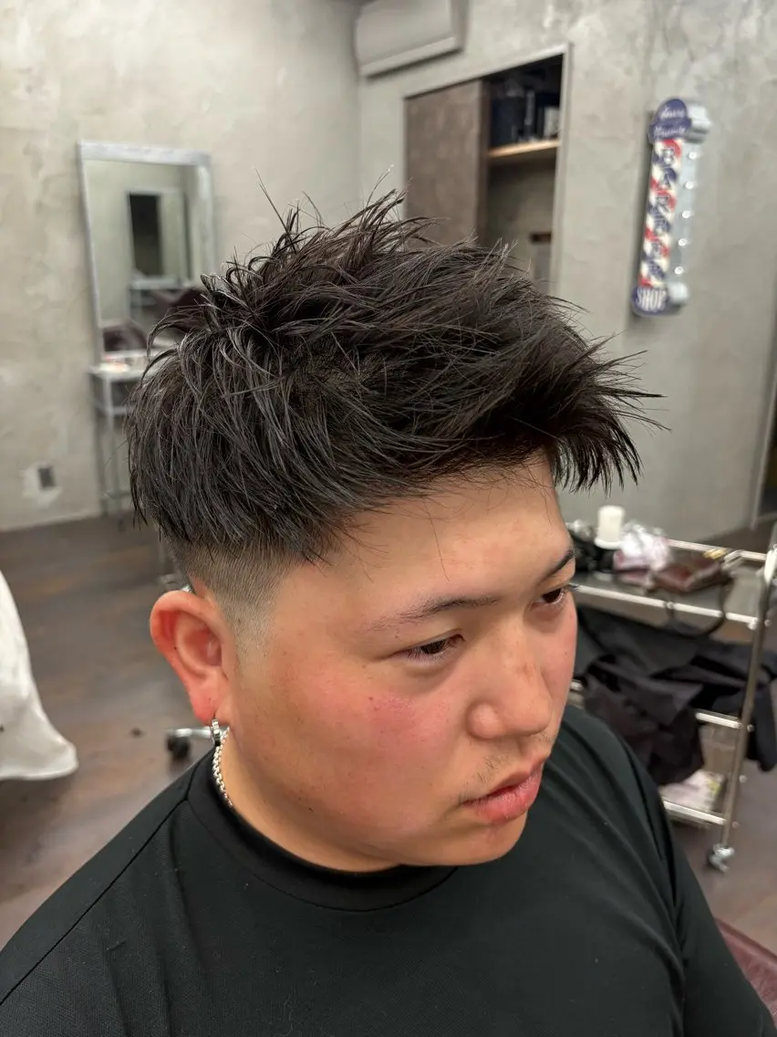 ショート メンズ 西田 龍我のヘアスタイル