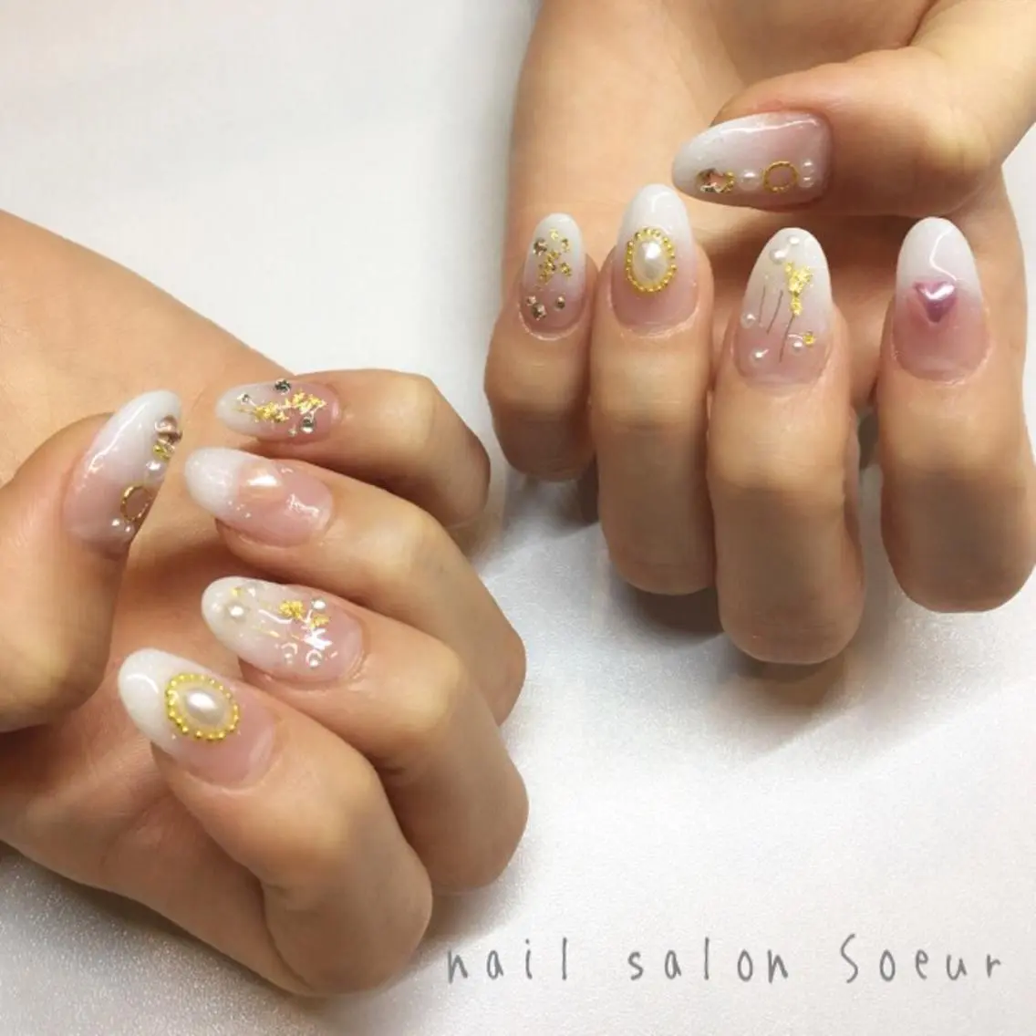 ネイル 持ち込み スカルプネイル ハンドネイル nail salon Soeurのネイルデザイン