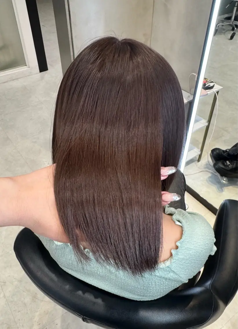 ミディアム カラー 艶カラー♡クール トレンドヘア♡アユミのヘアスタイル