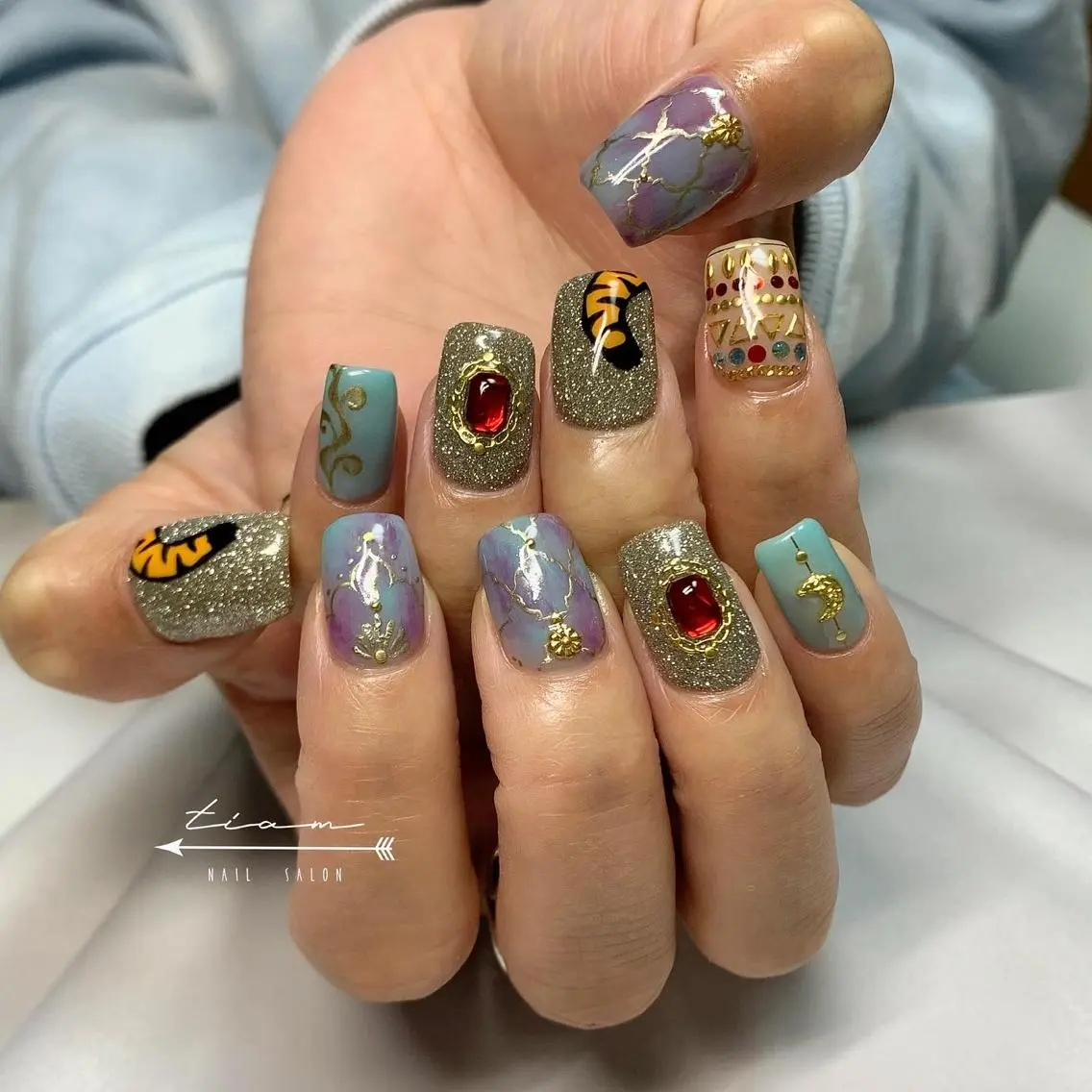 ネイル フラッシュネイル 𝑡𝑖𝑎𝑚𓂃 きむらゆきののネイルデザイン