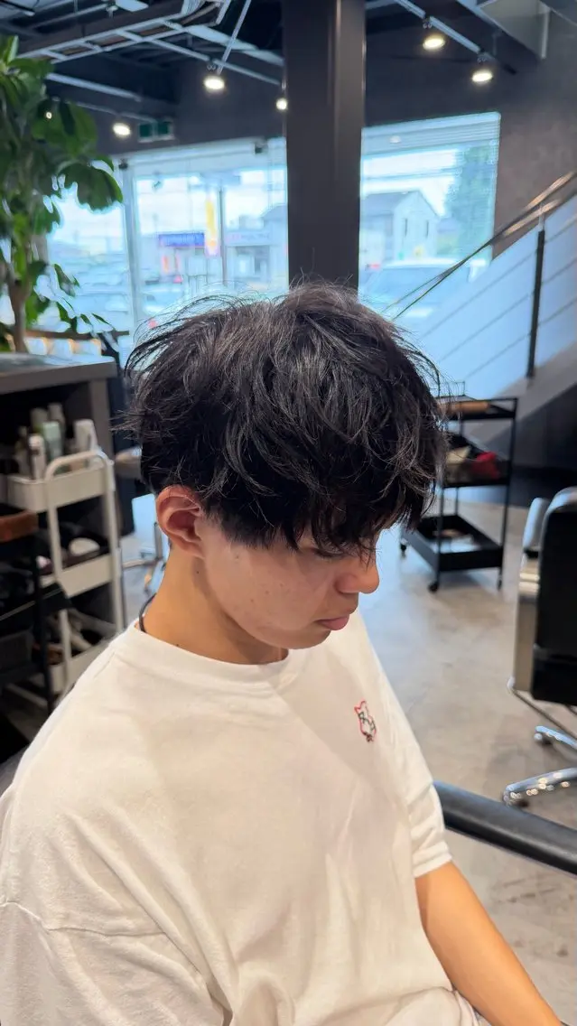 ショート メンズ マッシュ メンズパーマ ショートヘア カット 久保田 祥伍のヘアスタイル