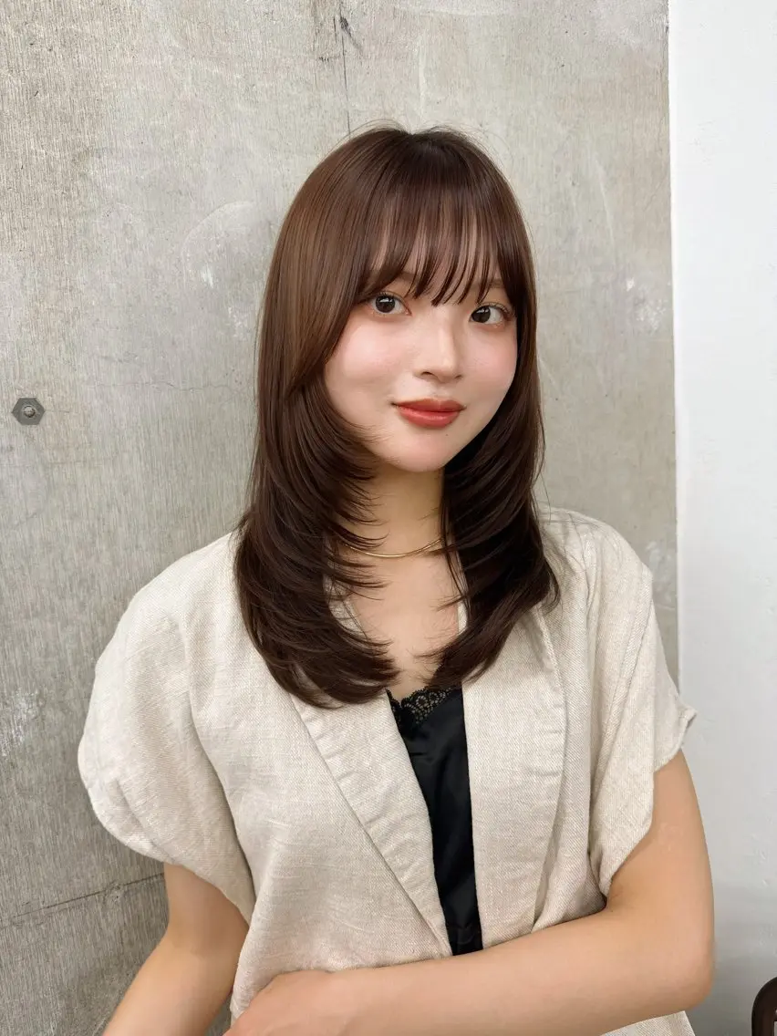 ミディアム ミディアムレイヤー レイヤーカット ❤️アヤカ レイヤーカット❤️のヘアスタイル