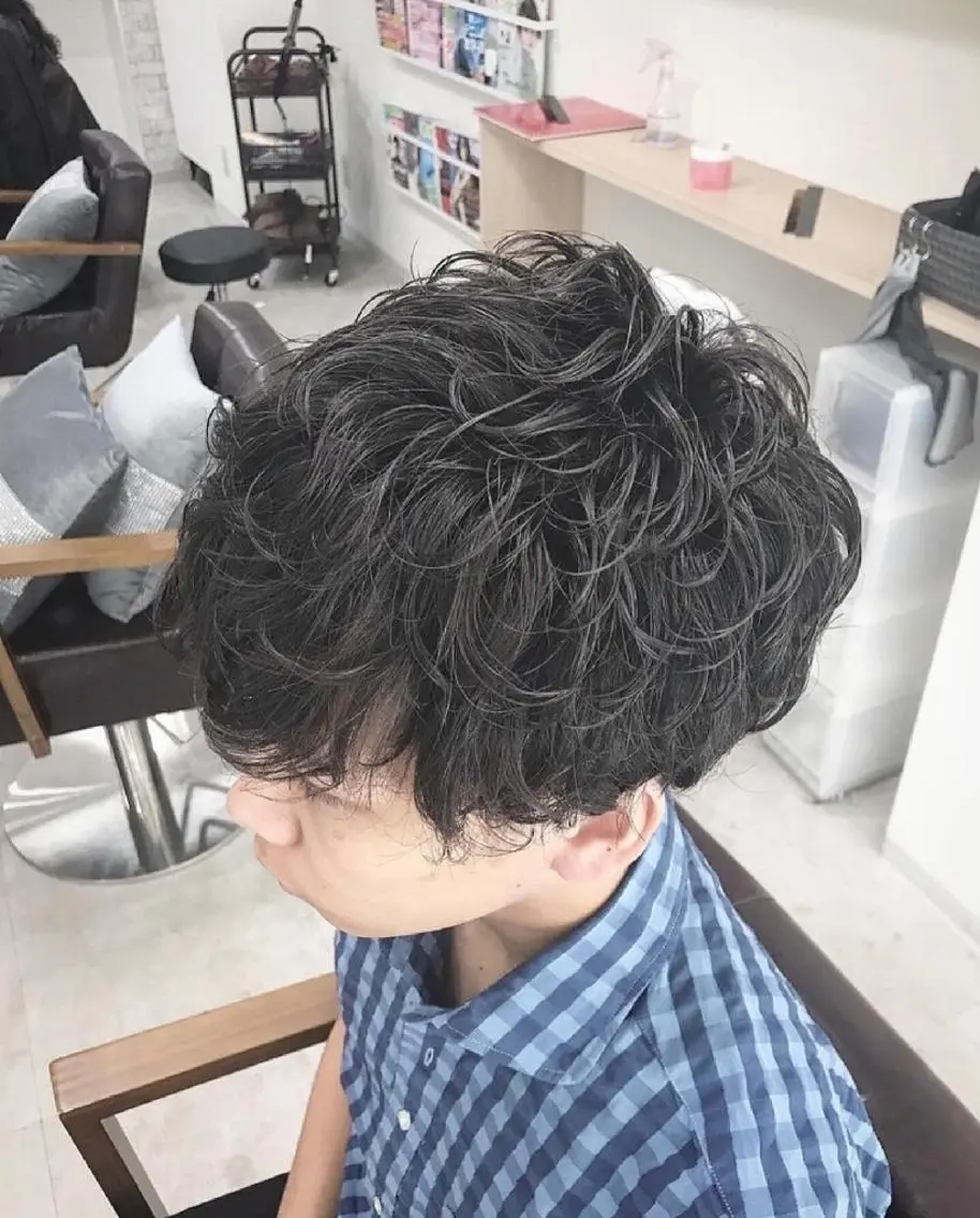 【men'sメニュー】カット&パーマの写真