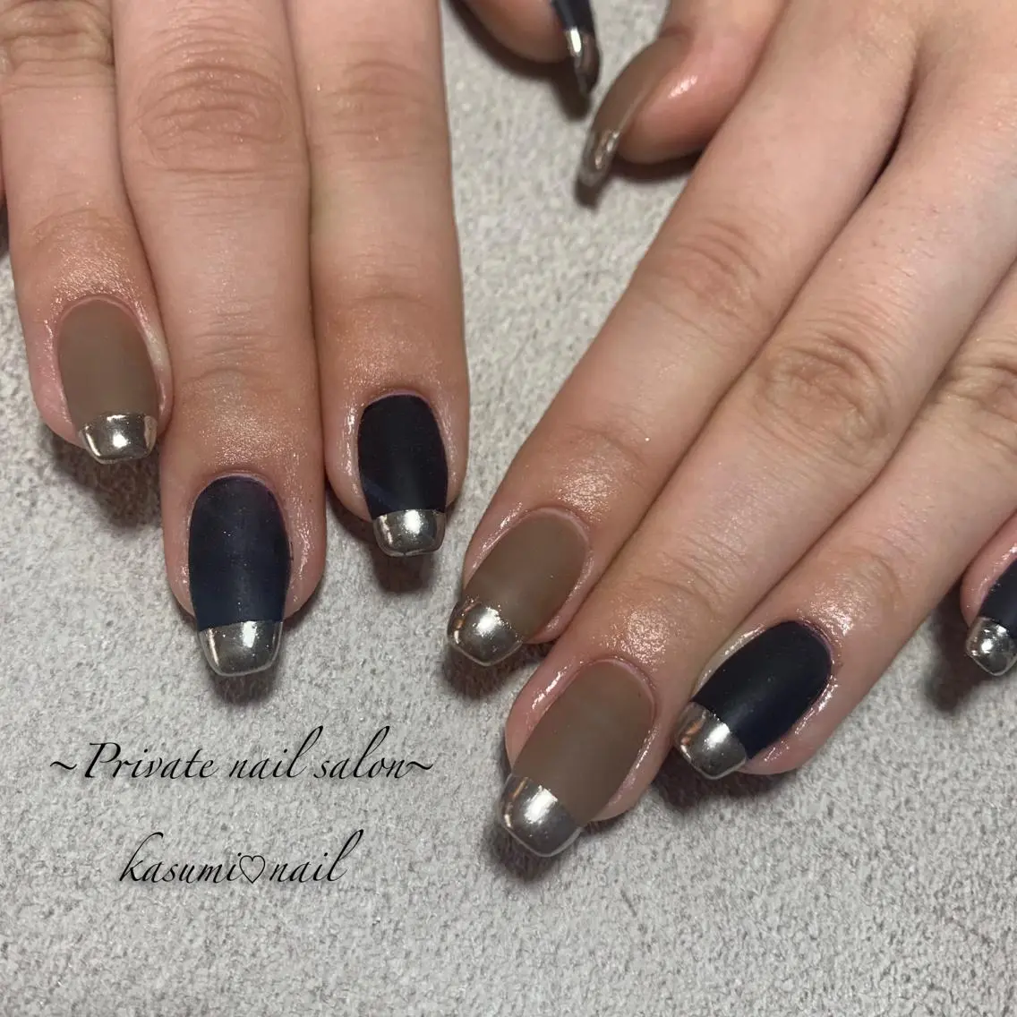 ネイル マグネットネイル ミラーネイル ニュアンスネイル 春ネイル KASUMI♡ Nailのネイルデザイン