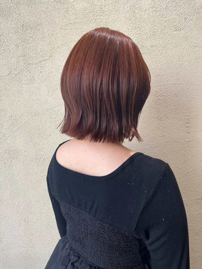 ミディアム 切りっぱなしボブ ボブ カットモデルさん 募集中です🎀のヘアスタイル