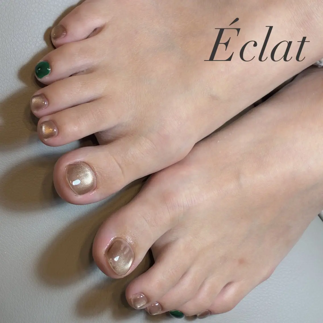 ネイル フットネイル マグネットネイル フットネイル nail salon Éclatのネイルデザイン