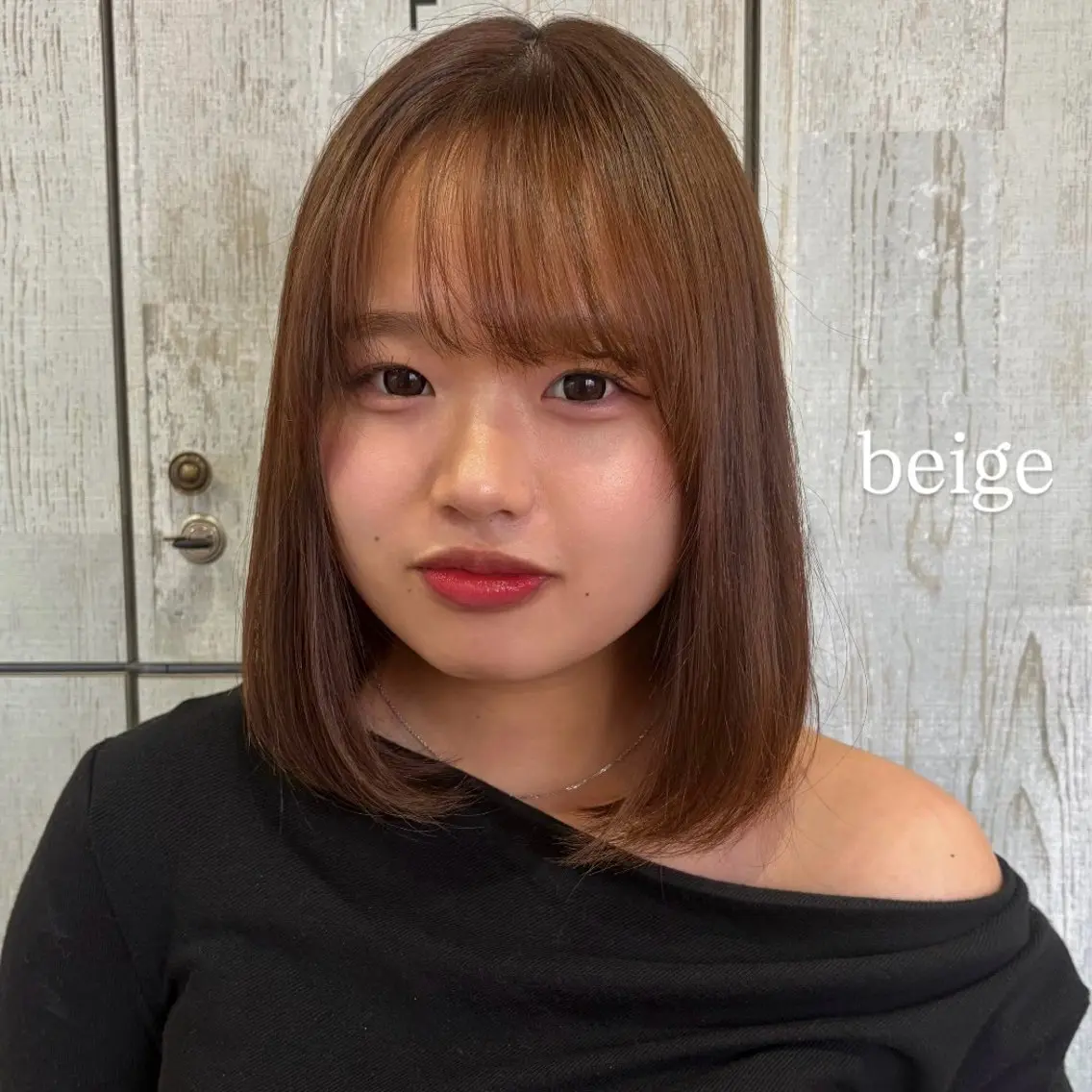 ミディアム カラー 淡色┊︎ナチュラル 🧁奈那美🧁*.゜のヘアスタイル