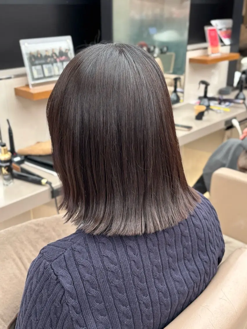 ミディアム ボブ 外ハネヘア 西山奈那 🎀【zina新宿】のヘアスタイル